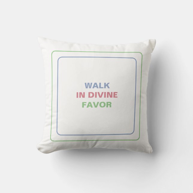 Loop in Gods Zegen: Omarm Spirituele Leiding Kussen (Voorkant)