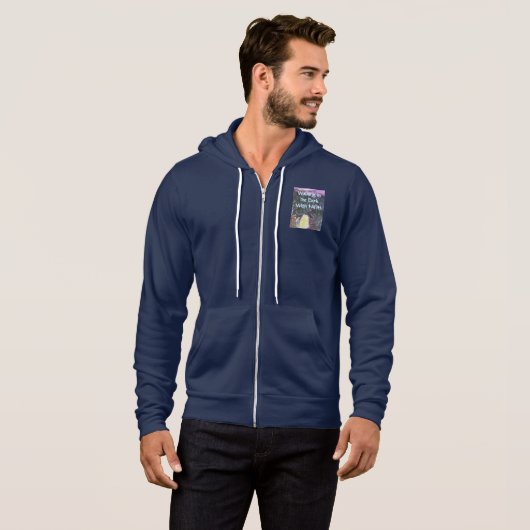 Loop in het donker met een ritssluiting van het ge hoodie (Voorkant volledig)