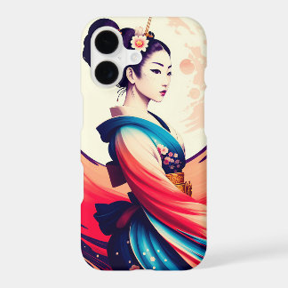 Loop in het maanlicht Japanse Geisha