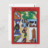 Loop in mijn schoenen briefkaart (Voorkant / Achterkant)