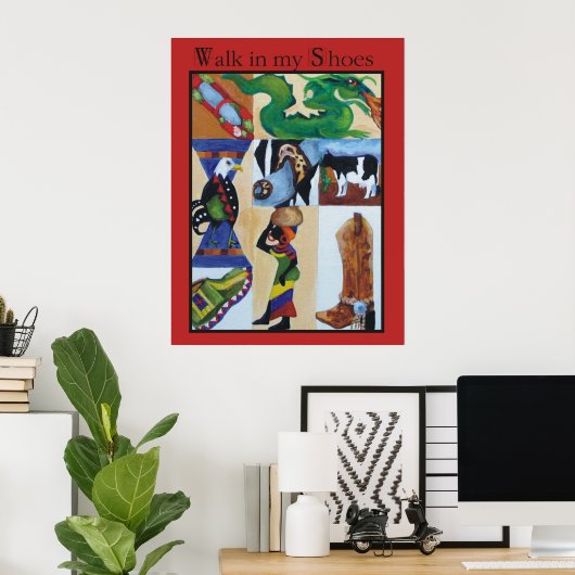 loop in mijn schoenen poster (Thuiskantoor)