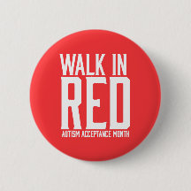 Loop in Red Autism Acceptance Button
