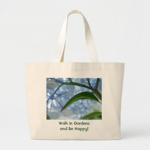 Loop in tuinen & wees gelukkig! boodschappentassen grote tote bag