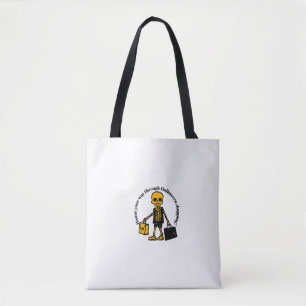 Loop je een weg door Halloween winkelen Tote Bag