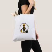 Loop je een weg door Halloween winkelen Tote Bag (Dichtbij)