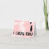 loop je hart : ik hou van je : feestdagen kaart (Voorkant)