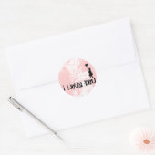 Loop je hart : Ik hou van je Ronde Sticker (Envelop)