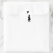 loop je hart ronde sticker (Tas)