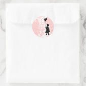 loop je hart ronde sticker (Tas)