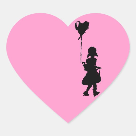 loop je hart sticker (Voorkant)