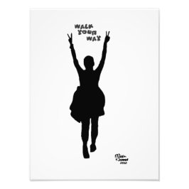 Loop je weg. foto afdruk