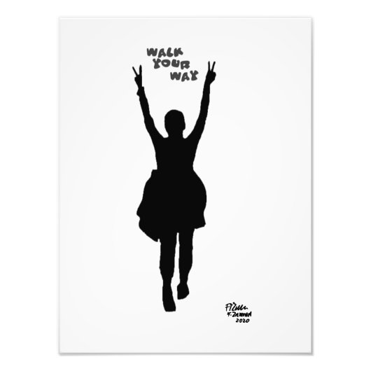 Loop je weg. foto afdruk (Voorkant)