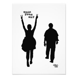 Loop je weg. foto afdruk