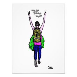 Loop je weg. foto afdruk