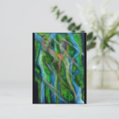 Loop langs de rivier briefkaart (Staand voorkant)