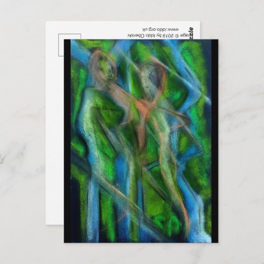 Loop langs de rivier briefkaart (Voorkant / Achterkant)