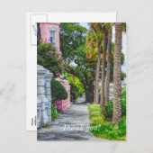 Loop langs Rainbow Row Dank je wel Briefkaart (Voorkant / Achterkant)