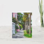 Loop langs Rainbow Row Dank u Bedankkaart (Voorkant)