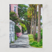 Loop langs Rainbow Row Dank u Briefkaart (Voorkant)