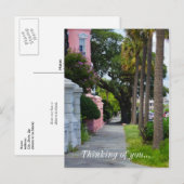 Loop langs Rainbow Row en denk aan je Briefkaart (Voorkant / Achterkant)