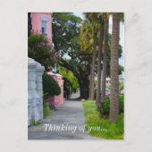 Loop langs Rainbow Row en denk aan je Briefkaart (Voorkant)