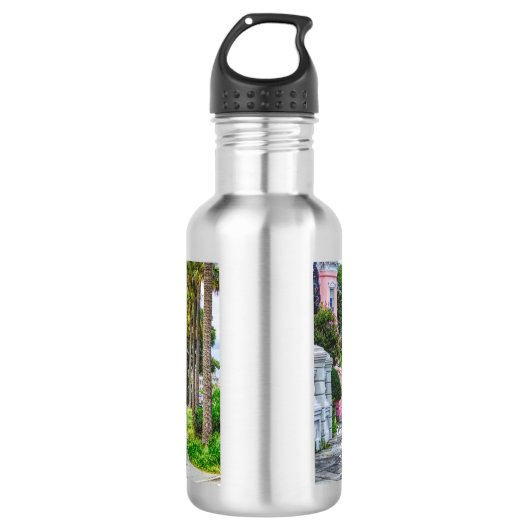 Loop langs regenboog rij waterfles waterfles  (Voorkant)