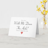 Loop me door het gangpad? naar mijn vader bruiloft kaart (Gele Bloem)
