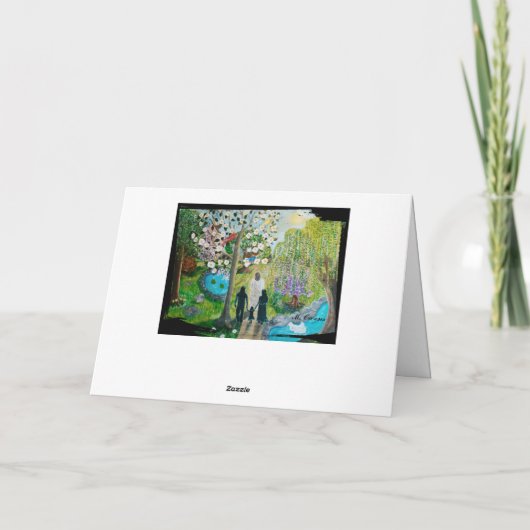 Loop met Christ Wenskaarten Kaart (Achterkant)