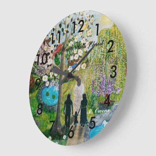 Loop met Christus klok met cijfers (Hoek)