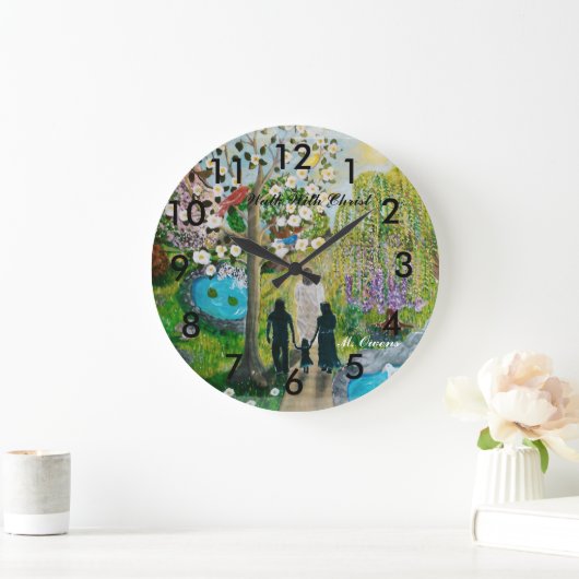 Loop met Christus klok met cijfers (Huis)