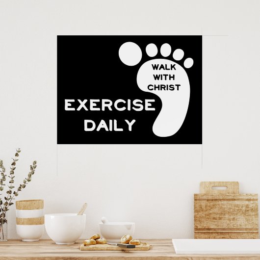 Loop met Christus Poster (Keuken)