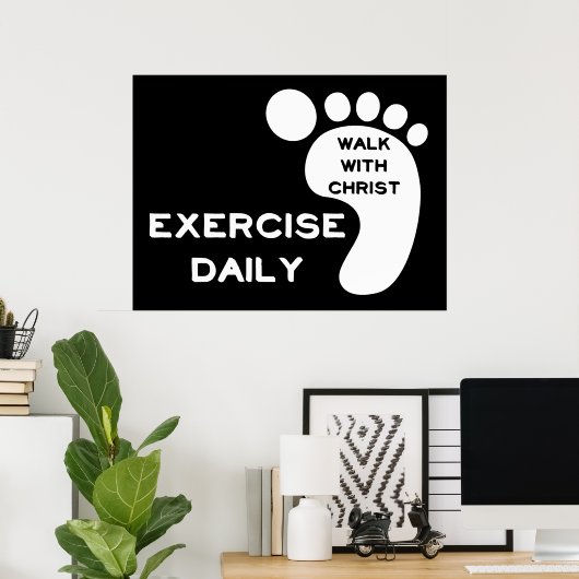 Loop met Christus Poster (Thuiskantoor)