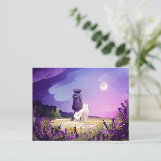 Loop met een vriend briefkaart (Staand voorkant)