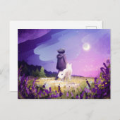 Loop met een vriend briefkaart (Voorkant / Achterkant)