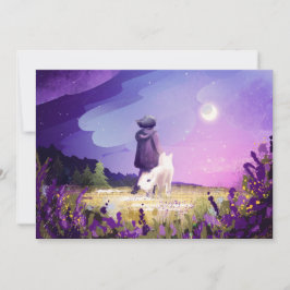 Loop met een vriend briefkaart