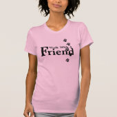 Loop met een vriendinnetje roze shirt (Voorkant)
