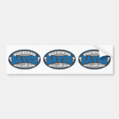 Loop met God (blauw) Bumpersticker (Voorkant)