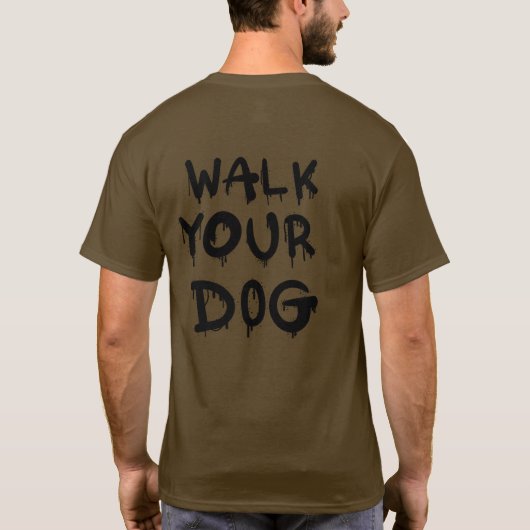 Loop met je hond Graffiti T-shirt (Achterkant)