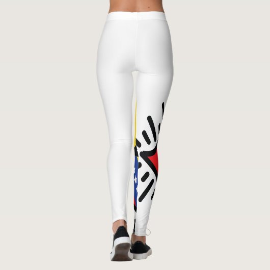 loop met je Venezolaanse hart Leggings (Achterkant)