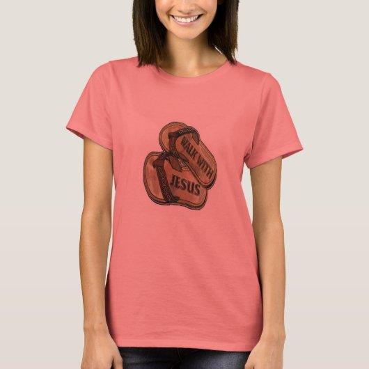 loop met jesus t-shirt (Voorkant)