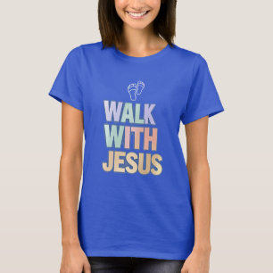 Loop met Jezus Christelijk Faith Pastel Graphic T-shirt