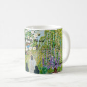 Loop met koffie. koffiemok (Voorkant rechts)