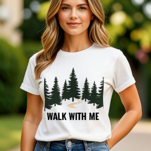 Loop Met Mij Dennenbos Bomen Natuur Tri-Blend Shirt