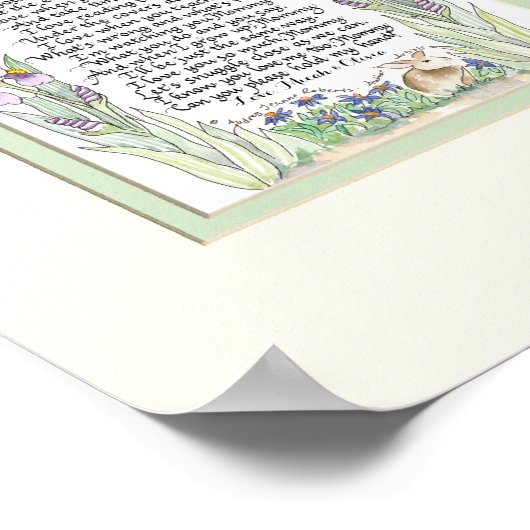 Loop met mij Foto van mama, gepersonaliseerd Poster (Hoek)