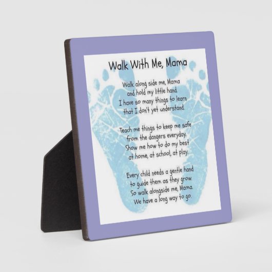 Loop met mij mama fotoplaat (Voorkant)