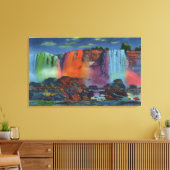 Loop naar de grot van de winden bij nacht canvas afdruk (Insitu (Woonkamer))