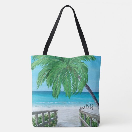 Loop naar de palmbomen tas Just Dahl Tote (Achterkant)