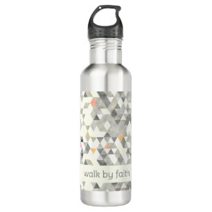 Loop naar Faith Gray Triangle Pattern Waterfles