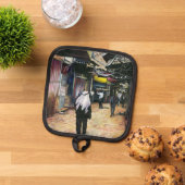 Loop naar huis door de oudheid pannenlap (Top down)