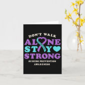 Loop niet alleen zelfmoordpreventie bewustzijnslin kaart (Gele Bloem)